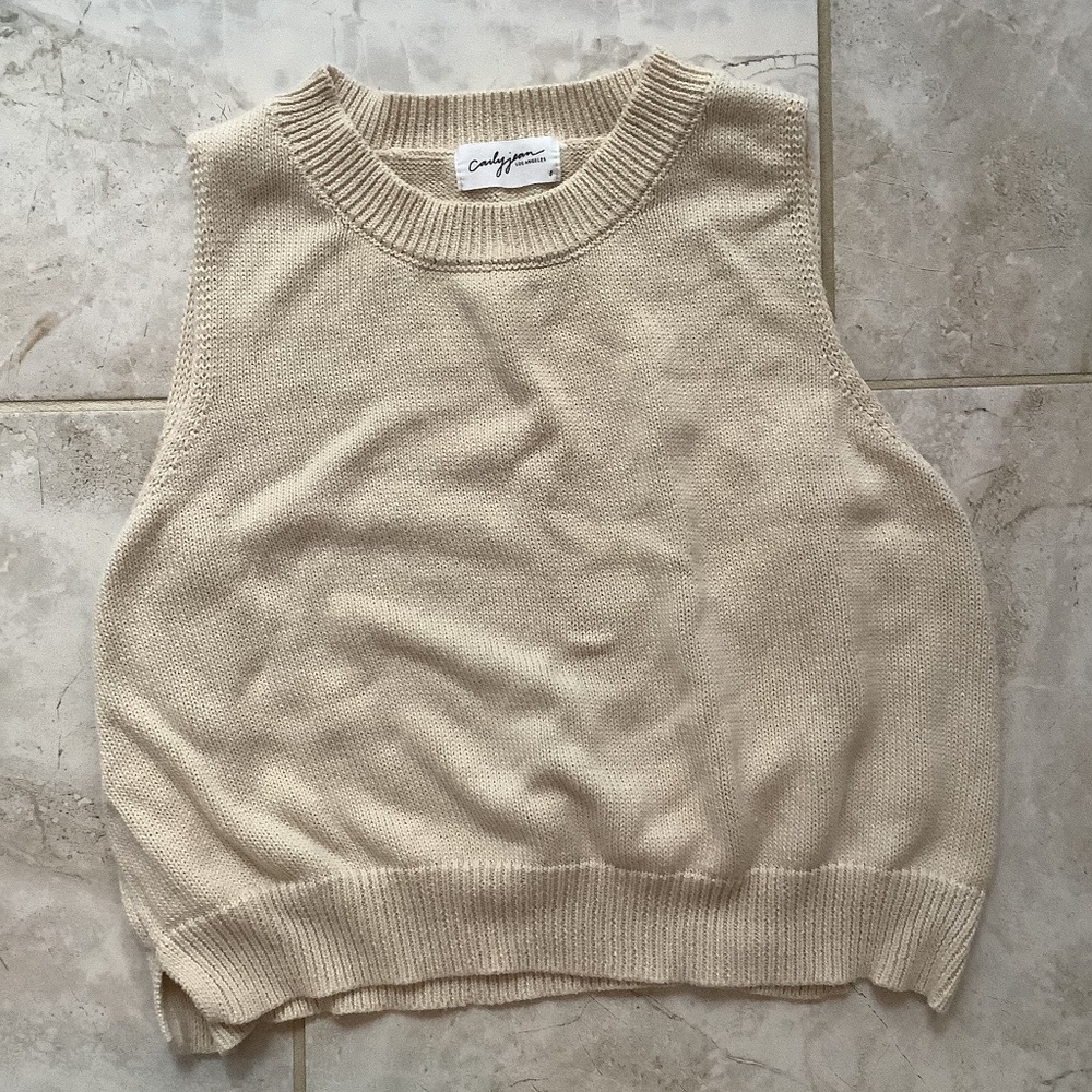 Carly Jean LA knit crop top